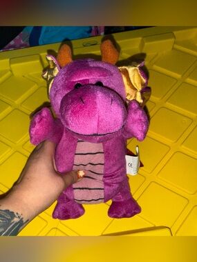 Purple Dragon Stuffed Hand Puppet